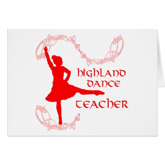 Highland Dance Teacher - Red Cards (Front Horizontal)