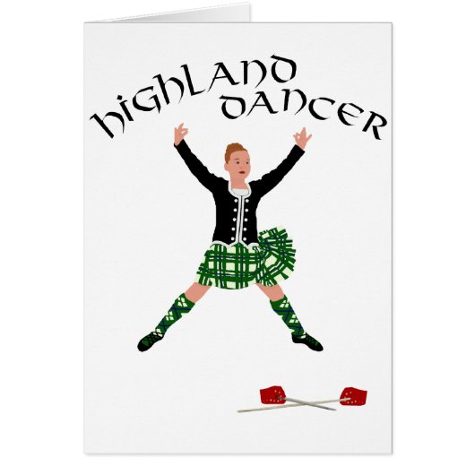 Highland Dancer Ghillie Callum Sword Dance Cards (Front)