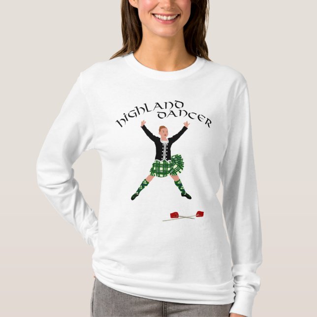 Highland Dancer Ghillie Callum Sword Dance T-Shirt (Front)