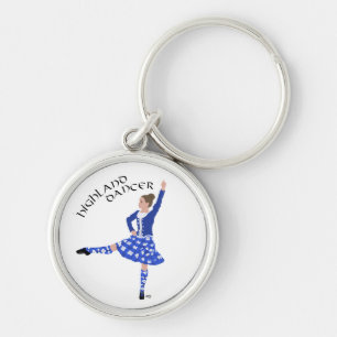 Highland Dancer in Blue Keychain