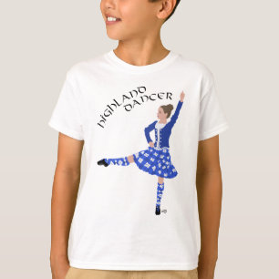Highland Dancer in Blue T-Shirt