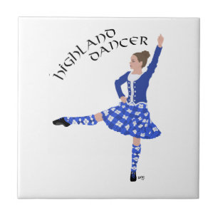 Highland Dancer in Blue Tile