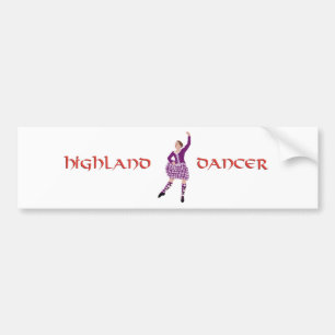 Highland Dancer Pink Aboyne Bumper Sticker