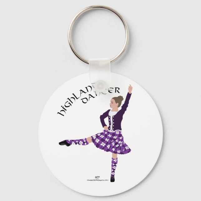 Highland Dancer Purple Keychain (Front)