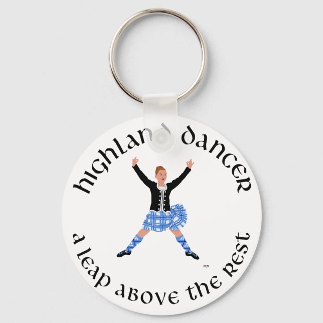 Highland Dancers - a Leap Above the Rest Keychain (Front)