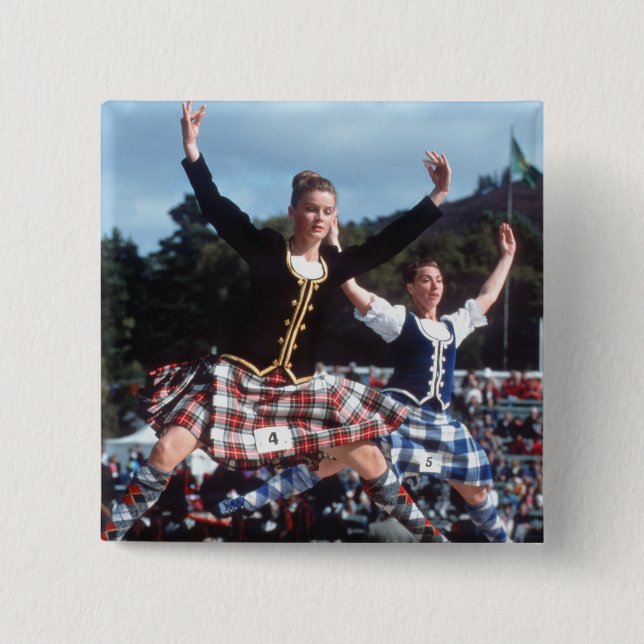 Highland Dancing Pinback Button (Front)