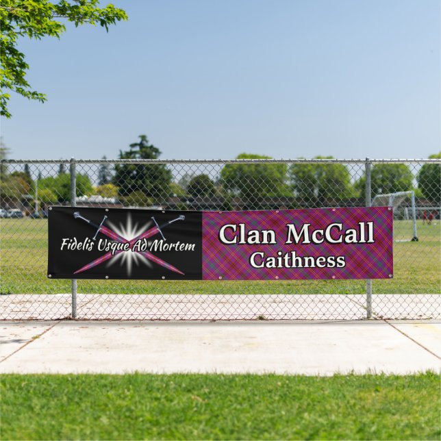 Highland Festival Clan McCall - Caithness Tartan Banner (Insitu)