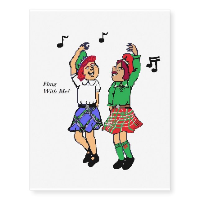 Highland Fling Tattoo (Temporary) (Front)