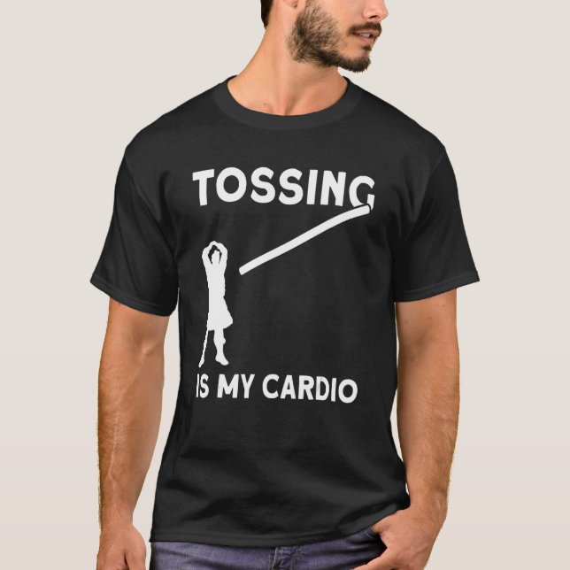 Highland Games Caber Toss Heavy Athlete  Scottish  T-Shirt (Front)