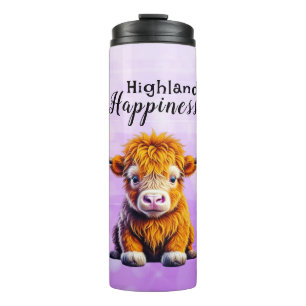 Highland Happiness Cute Baby Cow Thermal Tumbler