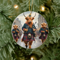 Highland Harmony:  Bagpipe Highland Cow Band 