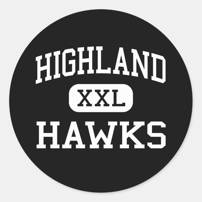 Highland   Hawks   High School   Gilbert Arizona Round Stickers