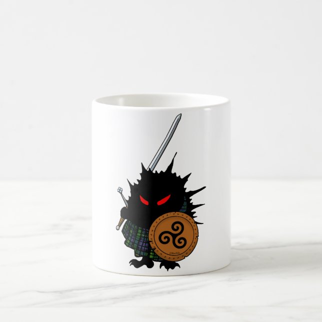 Highland Hedgehog with Claymore Sword Coffee Mug (Center)