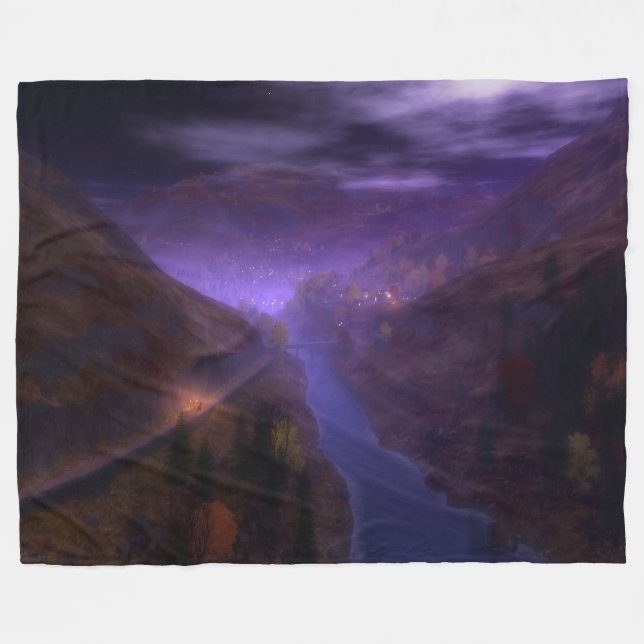 Highland Home Lights Fleece Blanket (Front (Horizontal))