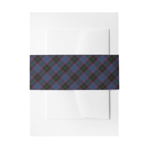 Highland Hume Clan Tartan Scottish Plaid Invitation Belly Band