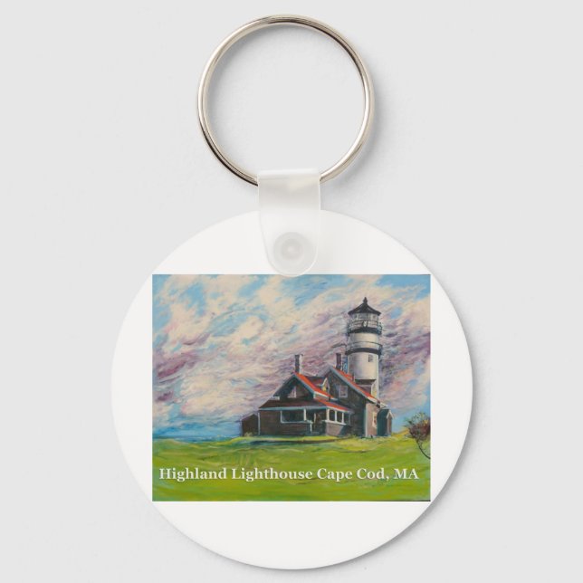 Highland Lighthouse Cape Cod, MA Keychain (Front)
