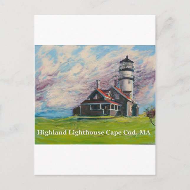Highland Lighthouse Cape Cod, MA Postcard (Front)