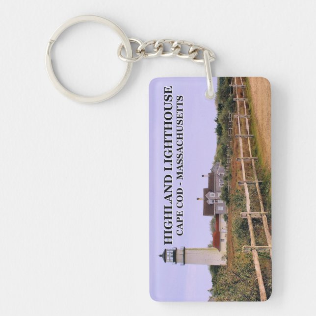 Highland Lighthouse, Cape Cod, Massachusetts Keychain (Front)