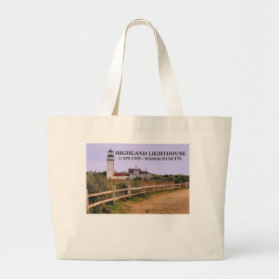 Highland Lighthouse, Cape Cod, Massachusetts Large Tote Bag