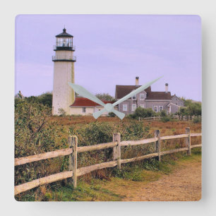 Highland Lighthouse, Cape Cod, Massachusetts Square Wall Clock