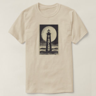 Highland Lighthouse Massachusetts Moon T-Shirt