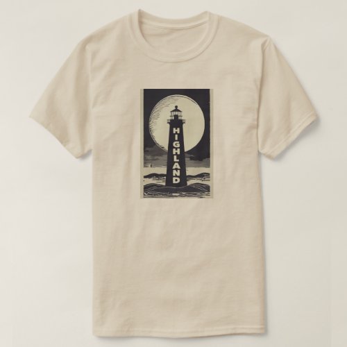 Highland Lighthouse Massachusetts Moon T_Shirt