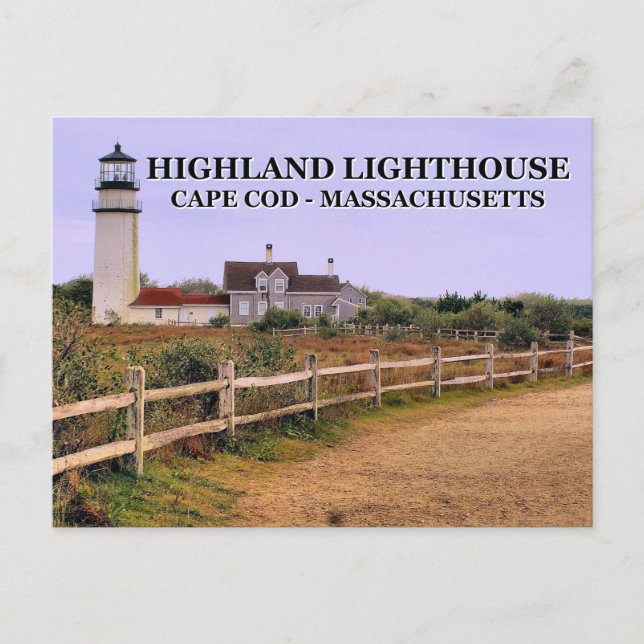 Highland Lighthouse, Massachusetts Postcard (Front)