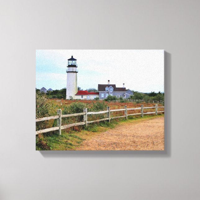 Highland Lighthouse Massachusetts Wrapped Canvas Print (Front)