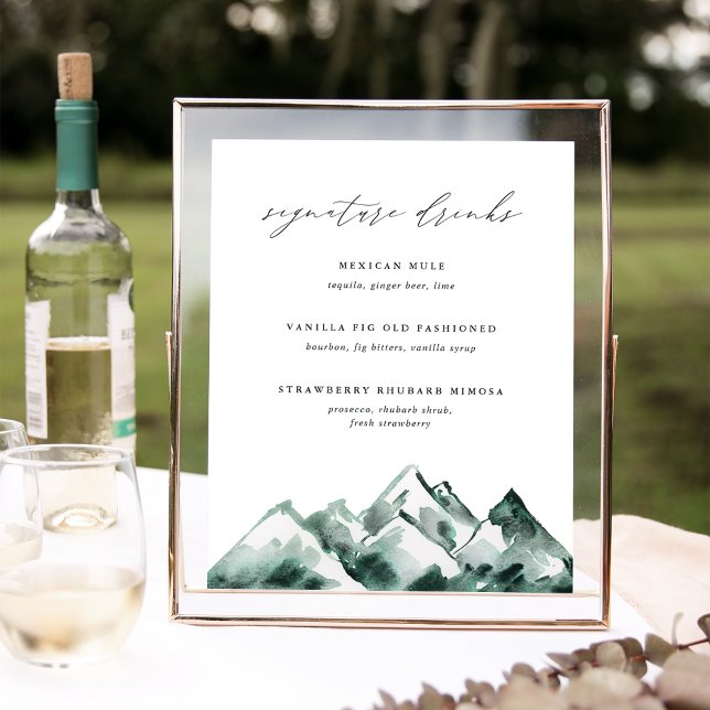 Highland | Mountain Wedding Signature Drink Sign (Creator Uploaded)