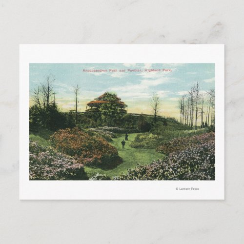 Highland Parks Rhododendron Path and Pavilion Postcard