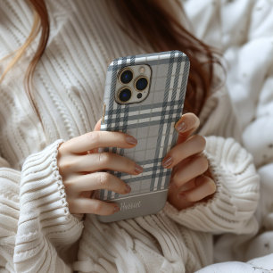 Highland Plaid Beige MagSafe Tough iPhone 17 Case