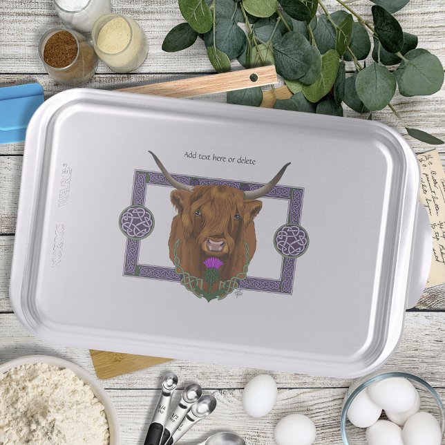 Highland Scottish Cow Purple Celtic Knot Work Cake Pan (Creator Uploaded)