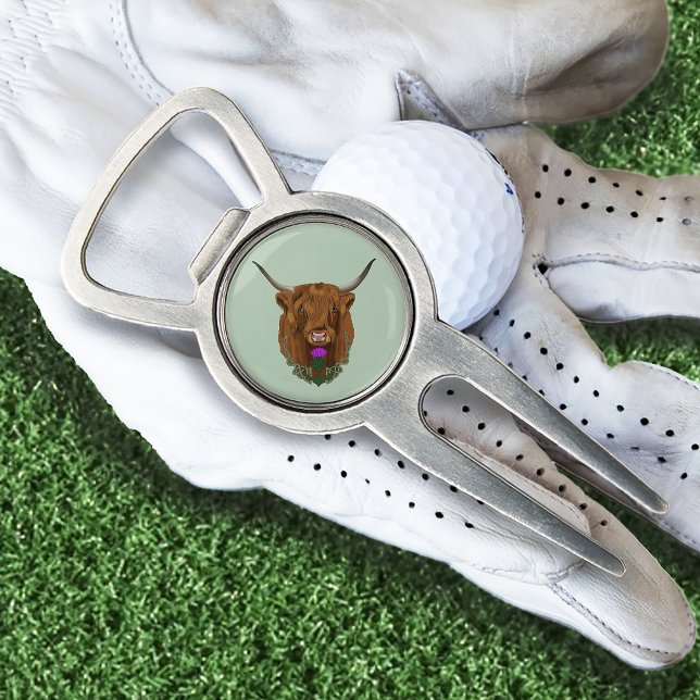 Highland Scottish Cow Purple Celtic Knot Work Divot Tool (Creator Uploaded)