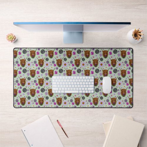 Highland Scottish Cow Purple Celtic thistle