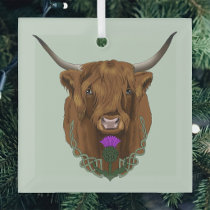 Highland Scottish Cow Purple Celtic Thistle