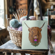 Highland Scottish Cow Purple Celtic Thistle
