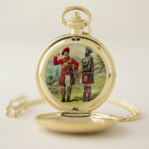 HIghland Scottish Whiskey Label Pocket Watch