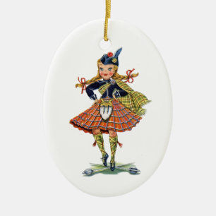Highland Sword Dance Ceramic Ornament