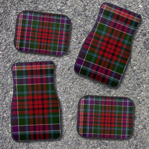 Highland Tartan - Red and Green Plaid Car Floor Mat