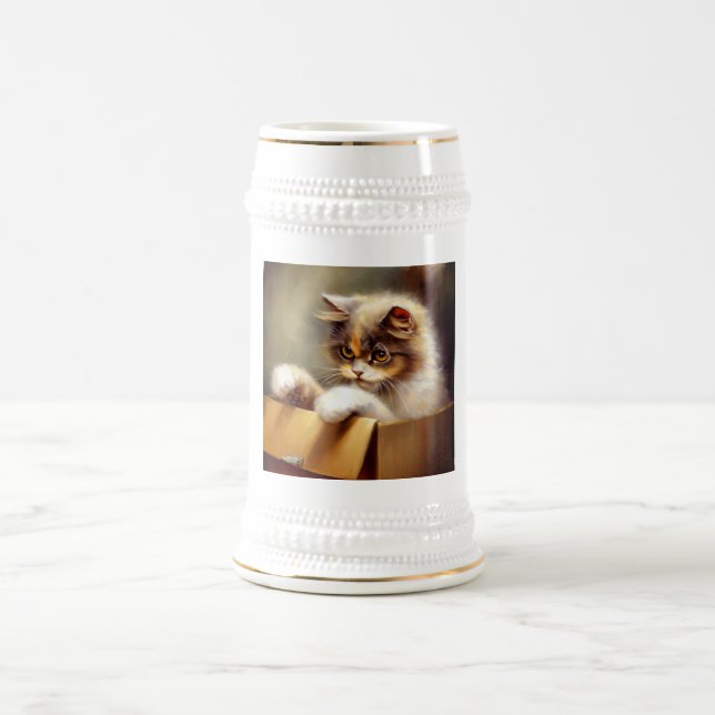 Highlander Cat  Beer Stein (Center)