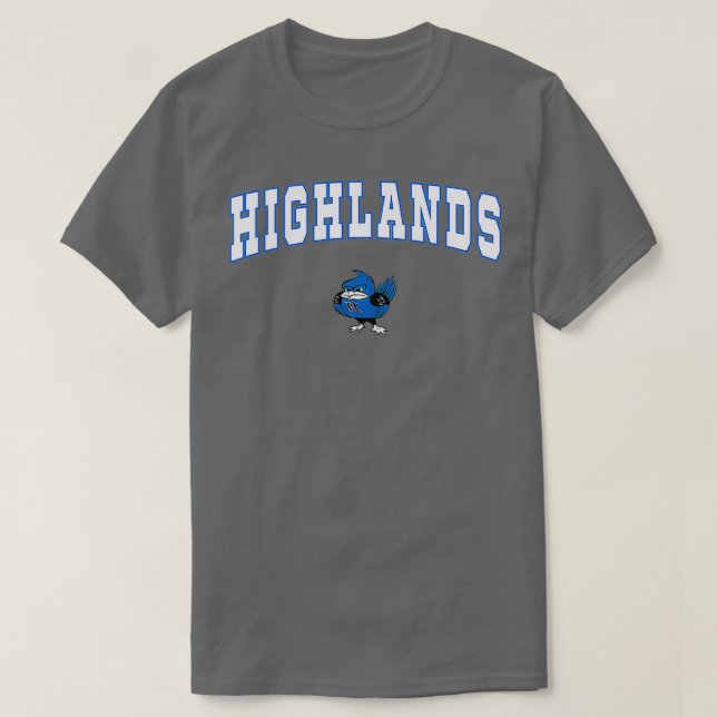 Highlands High School Bluebirds  T-Shirt (Design Front)