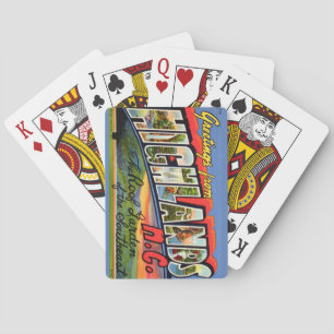 Highlands NC Retro Postcard Playing Cards