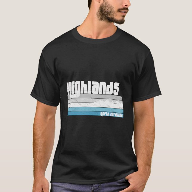 Highlands North Carolina Nc Blue Ridge Mountains W T-Shirt (Front)