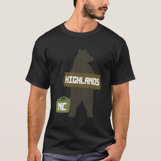 Highlands North Carolina Nc Cute Hitchhiking Bear T-Shirt