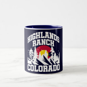 Highlands Ranch,Colorado Two-Tone Coffee Mug
