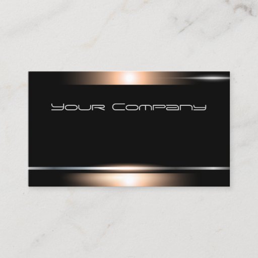 Customizable Highlighted  Bronze Black Corporate  Business Card