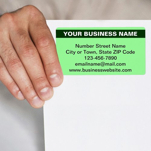 Highlighted Brand Name on Light Green Shipping Label