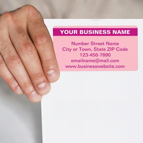 Highlighted Brand Name on Pink Shipping Label