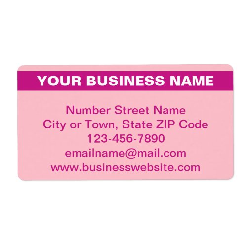 Highlighted Brand Name on Pink Shipping Label