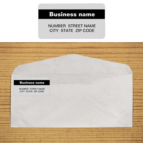 Highlighted Business Name on Gray Address Label